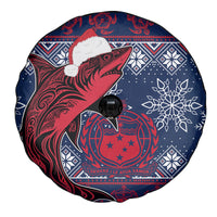 Samoa Manuia Le Kirisimasi Spare Tire Cover Samoan Fishing Tribal Pattern Christmas Vibe - Wonder Print Shop