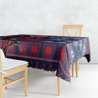 Samoa Manuia Le Kirisimasi Tablecloth Samoan Fishing Tribal Pattern Christmas Vibe - Wonder Print Shop