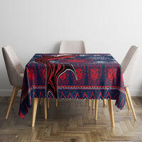 Samoa Manuia Le Kirisimasi Tablecloth Samoan Fishing Tribal Pattern Christmas Vibe - Wonder Print Shop
