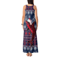 Samoa Manuia Le Kirisimasi Tank Maxi Dress Samoan Fishing Tribal Pattern Christmas Vibe - Wonder Print Shop