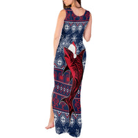 Samoa Manuia Le Kirisimasi Tank Maxi Dress Samoan Fishing Tribal Pattern Christmas Vibe - Wonder Print Shop