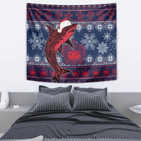 Samoa Manuia Le Kirisimasi Tapestry Samoan Fishing Tribal Pattern Christmas Vibe - Wonder Print Shop