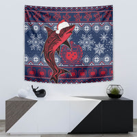 Samoa Manuia Le Kirisimasi Tapestry Samoan Fishing Tribal Pattern Christmas Vibe - Wonder Print Shop