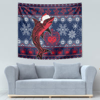 Samoa Manuia Le Kirisimasi Tapestry Samoan Fishing Tribal Pattern Christmas Vibe - Wonder Print Shop