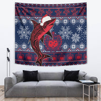 Samoa Manuia Le Kirisimasi Tapestry Samoan Fishing Tribal Pattern Christmas Vibe - Wonder Print Shop