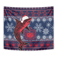 Samoa Manuia Le Kirisimasi Tapestry Samoan Fishing Tribal Pattern Christmas Vibe - Wonder Print Shop