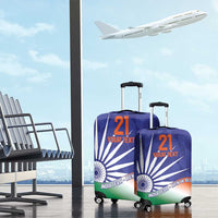 India Cricket Custom Luggage Cover Ashoka Chakra with Flag Style - Wonder Print Shop