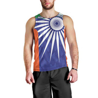 India Cricket Custom Men Tank Top Ashoka Chakra with Flag Style - Wonder Print Shop