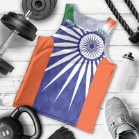 India Cricket Custom Men Tank Top Ashoka Chakra with Flag Style - Wonder Print Shop