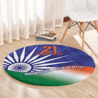 India Cricket Custom Round Carpet Ashoka Chakra with Flag Style
