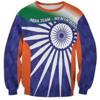 India Cricket Custom Sweatshirt Ashoka Chakra with Flag Style - Wonder Print Shop