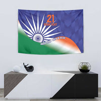 India Cricket Custom Tapestry Ashoka Chakra with Flag Style - Wonder Print Shop