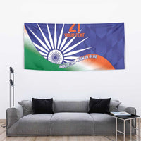 India Cricket Custom Tapestry Ashoka Chakra with Flag Style - Wonder Print Shop