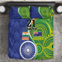 India Vs Australian Cricket Custom Bedding Set Ashoka Chakra and Aboriginal Together LT9 - Wonder Print Shop