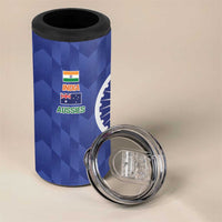 India Vs Australian Cricket Custom 4 in 1 Can Cooler Tumbler Ashoka Chakra and Aboriginal Together LT9 - Wonder Print Shop