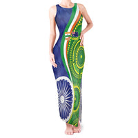 India Vs Australian Cricket Custom Tank Maxi Dress Ashoka Chakra and Aboriginal Together - Wonder Print Shop