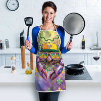 Mardi Gras Crawfish Apron NOLA Fat Tuesday Drip Art - Wonder Print Shop