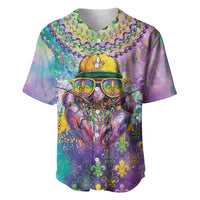 Mardi Gras Crawfish Personalized Baseball Jersey NOLA Fat Tuesday Drip Art - Wonder Print Shop