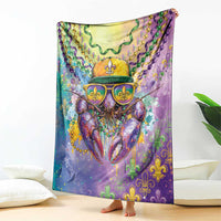 Mardi Gras Crawfish Blanket NOLA Fat Tuesday Drip Art - Wonder Print Shop