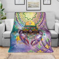 Mardi Gras Crawfish Blanket NOLA Fat Tuesday Drip Art - Wonder Print Shop