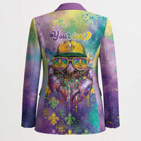 Mardi Gras Crawfish Personalized Blazer NOLA Fat Tuesday Drip Art - Wonder Print Shop