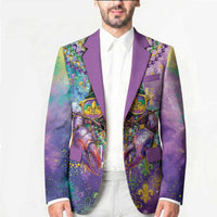 Mardi Gras Crawfish Personalized Blazer NOLA Fat Tuesday Drip Art - Wonder Print Shop
