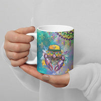 Mardi Gras Crawfish Personalized Ceramic Mug NOLA Fat Tuesday Drip Art - Wonder Print Shop