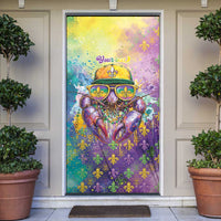 Mardi Gras Crawfish Personalized Door Cover NOLA Fat Tuesday Drip Art - Wonder Print Shop
