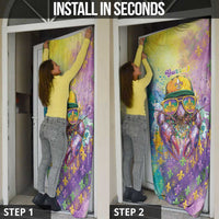 Mardi Gras Crawfish Personalized Door Cover NOLA Fat Tuesday Drip Art - Wonder Print Shop
