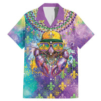 Mardi Gras Crawfish Personalized Family Matching Mermaid Dress and Hawaiian Shirt NOLA Fat Tuesday Drip Art - Wonder Print Shop