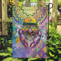 Mardi Gras Crawfish Garden Flag NOLA Fat Tuesday Drip Art - Wonder Print Shop
