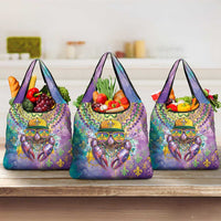 Mardi Gras Crawfish Grocery Bag NOLA Fat Tuesday Drip Art - Wonder Print Shop