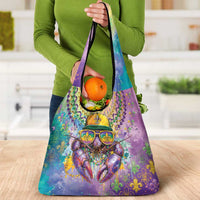 Mardi Gras Crawfish Grocery Bag NOLA Fat Tuesday Drip Art - Wonder Print Shop
