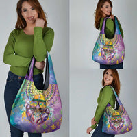 Mardi Gras Crawfish Grocery Bag NOLA Fat Tuesday Drip Art - Wonder Print Shop