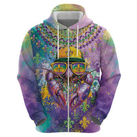 Mardi Gras Crawfish Personalized Hoodie NOLA Fat Tuesday Drip Art - Wonder Print Shop