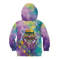 Mardi Gras Crawfish Personalized Kid Hoodie NOLA Fat Tuesday Drip Art - Wonder Print Shop