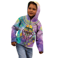 Mardi Gras Crawfish Personalized Kid Hoodie NOLA Fat Tuesday Drip Art - Wonder Print Shop