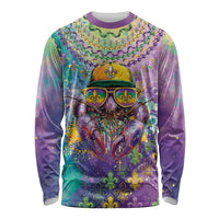 Mardi Gras Crawfish Personalized Long Sleeve Shirt NOLA Fat Tuesday Drip Art - Wonder Print Shop