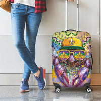 Mardi Gras Crawfish Luggage Cover NOLA Fat Tuesday Drip Art - Wonder Print Shop