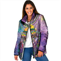 Mardi Gras Crawfish Personalized Padded Jacket NOLA Fat Tuesday Drip Art - undefined