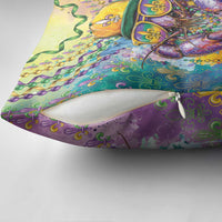 Mardi Gras Crawfish Pillow Cover NOLA Fat Tuesday Drip Art - Wonder Print Shop