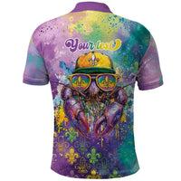 Mardi Gras Crawfish Personalized Polo Shirt NOLA Fat Tuesday Drip Art - Wonder Print Shop