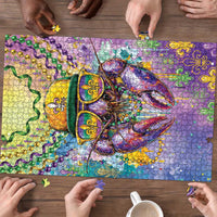 Mardi Gras Crawfish Puzzle NOLA Fat Tuesday Drip Art - undefined