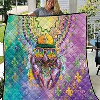 Mardi Gras Crawfish Quilt NOLA Fat Tuesday Drip Art - Wonder Print Shop