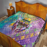 Mardi Gras Crawfish Quilt NOLA Fat Tuesday Drip Art - Wonder Print Shop