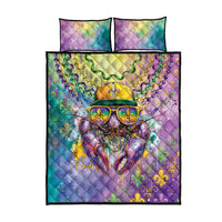 Mardi Gras Crawfish Quilt Bed Set NOLA Fat Tuesday Drip Art - Wonder Print Shop