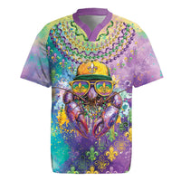 Mardi Gras Crawfish Personalized Rugby Jersey NOLA Fat Tuesday Drip Art - Wonder Print Shop