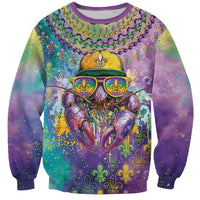 Mardi Gras Crawfish Personalized Sweatshirt NOLA Fat Tuesday Drip Art - Wonder Print Shop