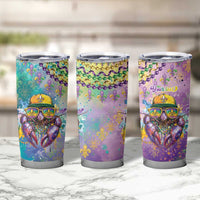 Mardi Gras Crawfish Personalized Tumbler Cup NOLA Fat Tuesday Drip Art - Wonder Print Shop