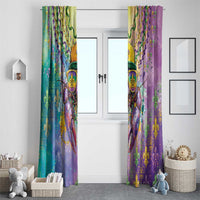 Mardi Gras Crawfish Window Curtain NOLA Fat Tuesday Drip Art - Wonder Print Shop